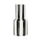 11" White & Black Stripes Round Wide Ceramic Vase